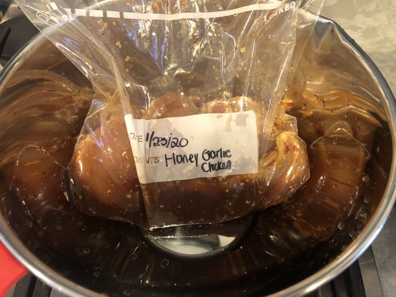 crockpot honey garlic chicken prep ahead