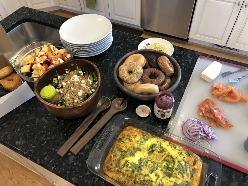huge brunch spread