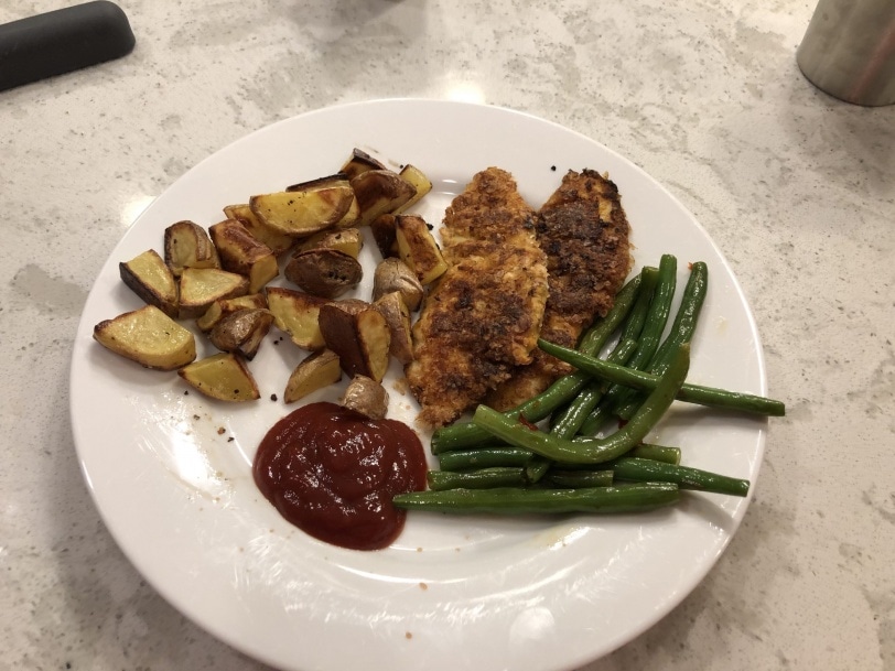 crusted tilapia with potatoes