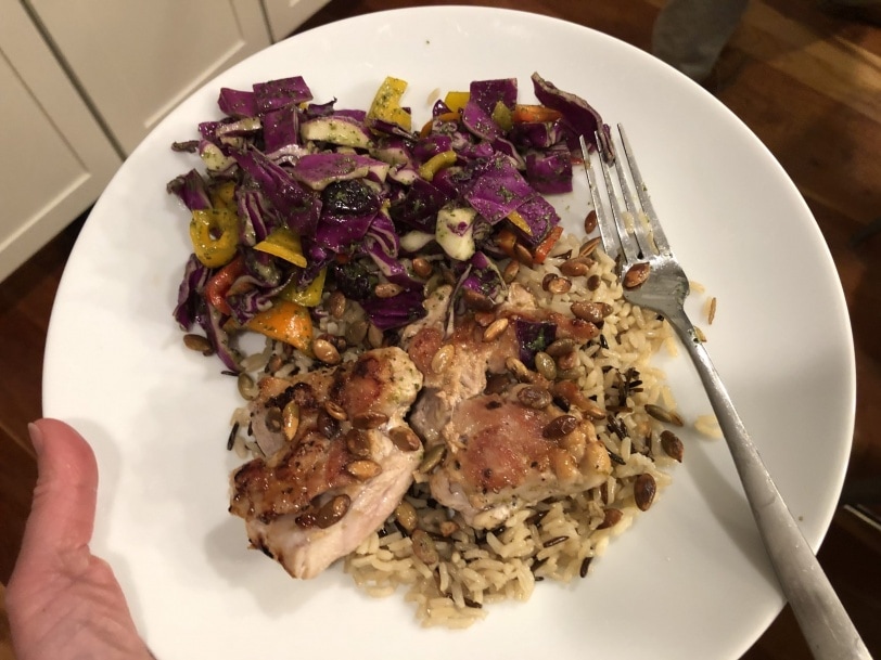 seared chicken with cilantro sauce