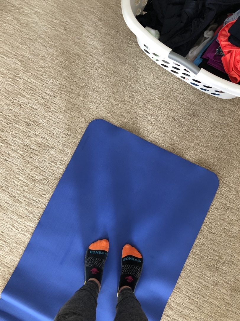 yoga at home in my bedroom 