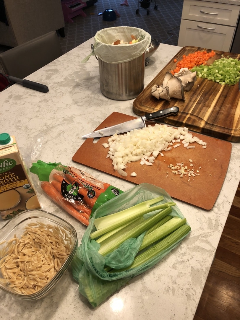 veggies for homemade chicken soup
