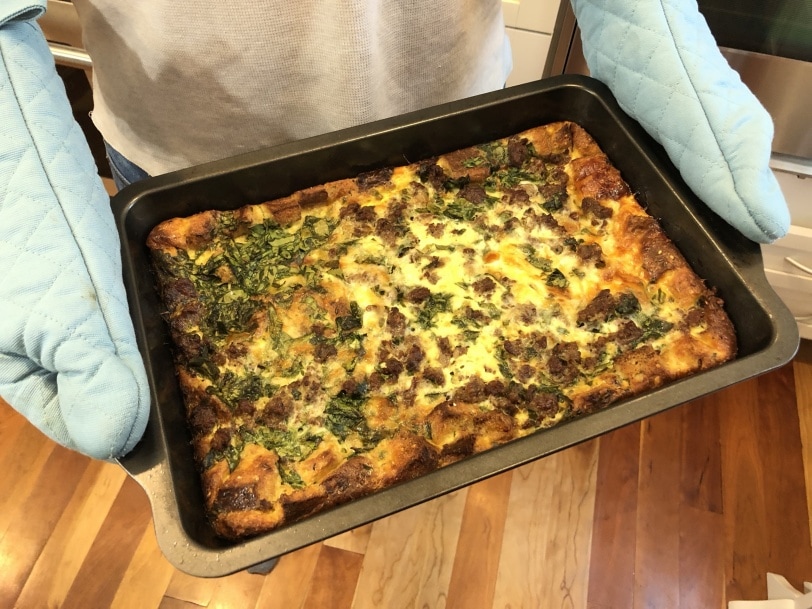 sausage egg spinach casserole