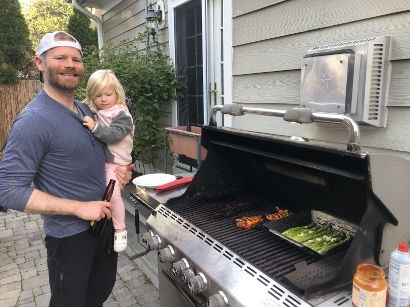 grilling with a toddler