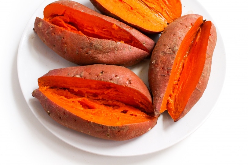microwave sweet potatoes