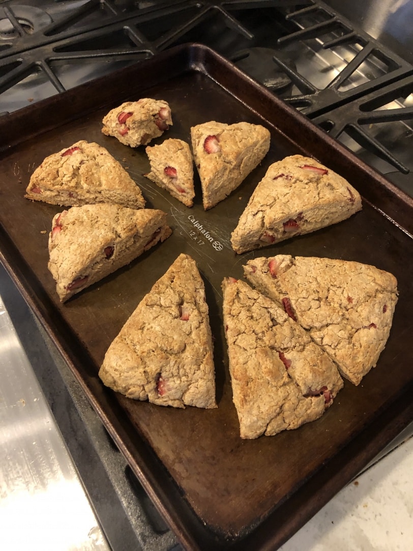 vegan strawberry scones