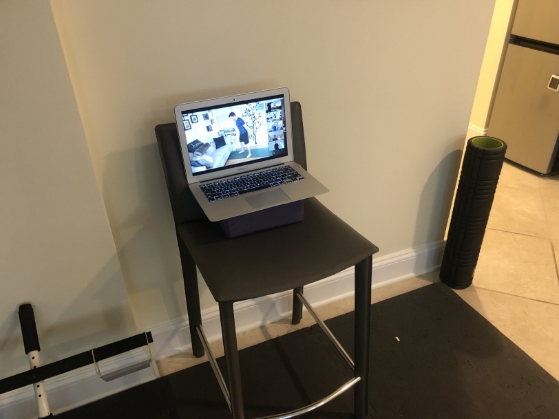 virtual workout via zoom
