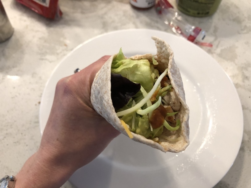 yummy homemade mexican wrap