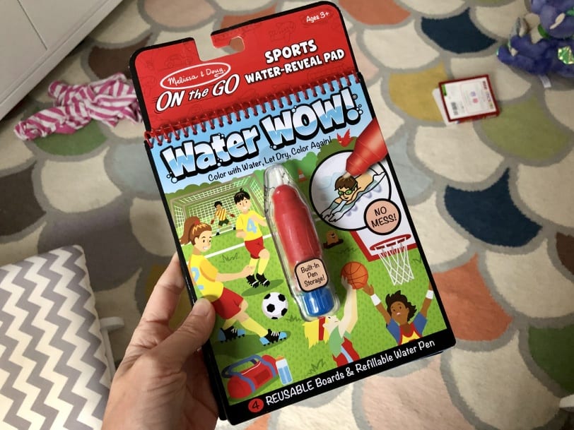 water wow sports themed book for toddlers