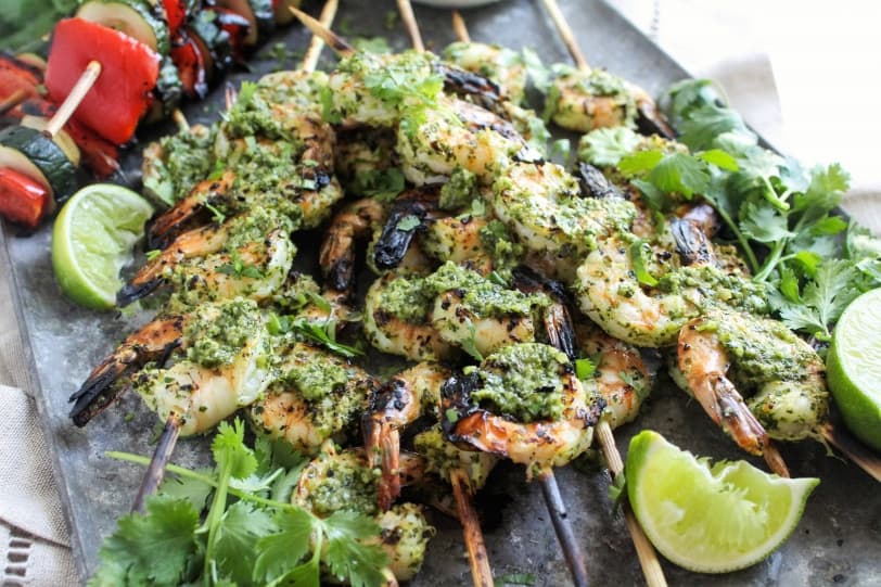 chimichuri griled shrimp