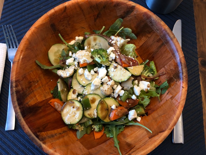 veggie and feta salad