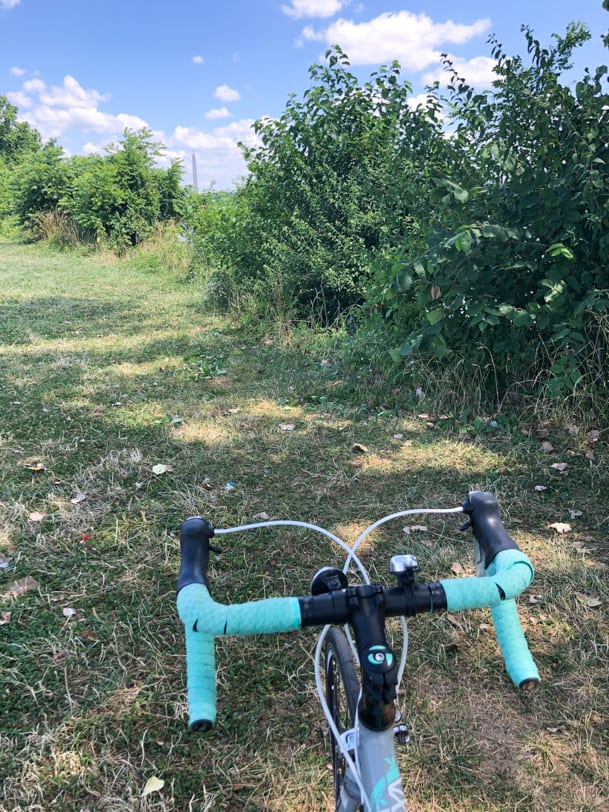 bike with a view of the washington monument