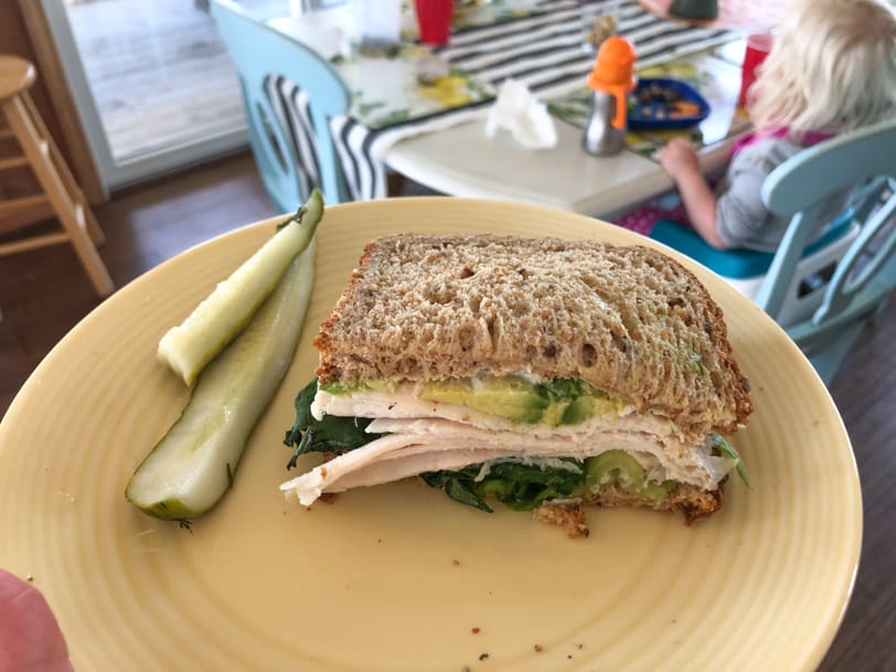 sandwich and a pickle