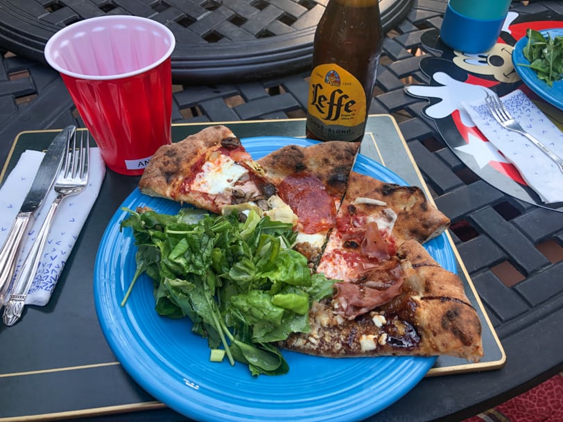 pizza and salad