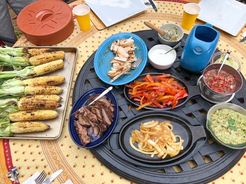 all the fixings for fajita night