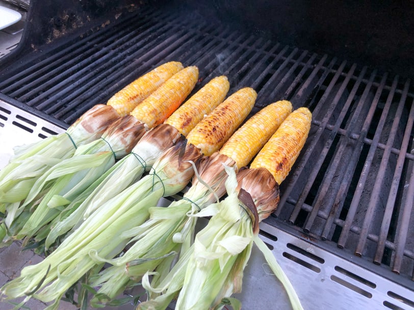 cooking corn on the grill 
