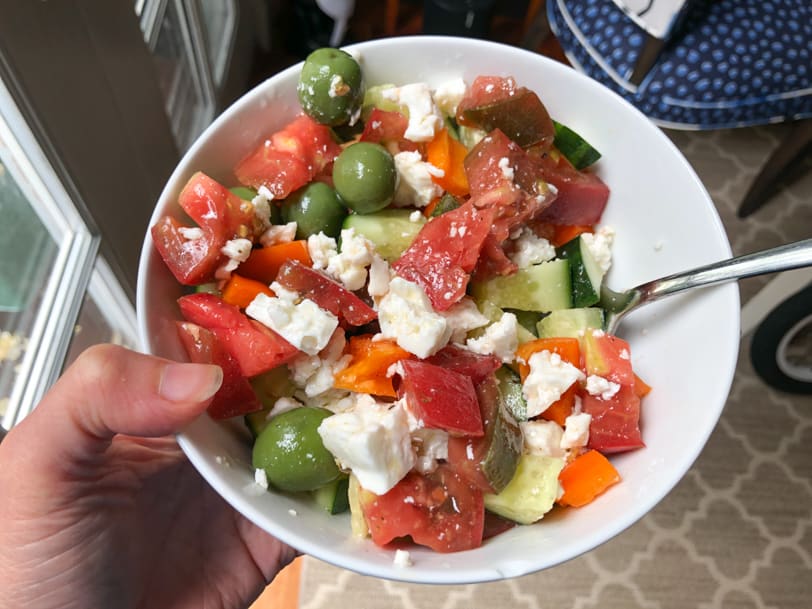 homemade Greek salad