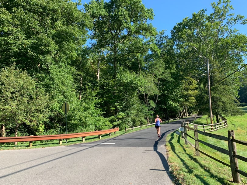 running on a country road near sewickley pa