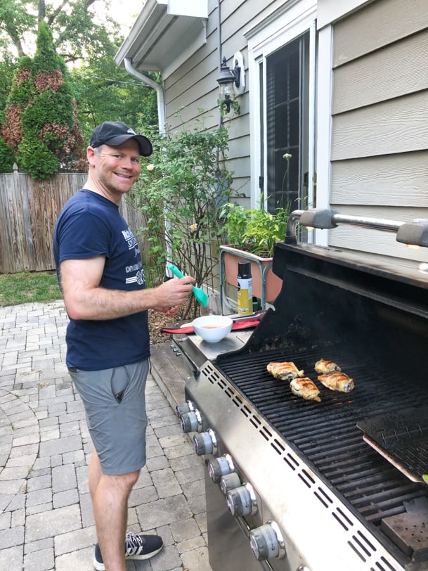 matt manning the grill