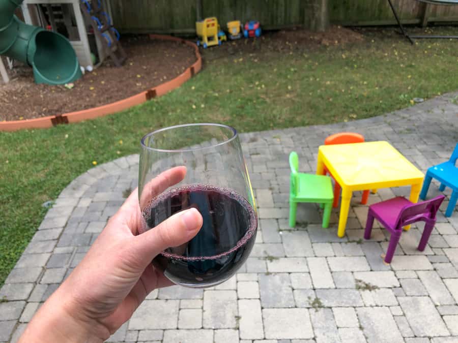 cute plastic wine glass