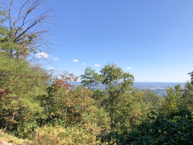 overlook view in catoctin mountain park