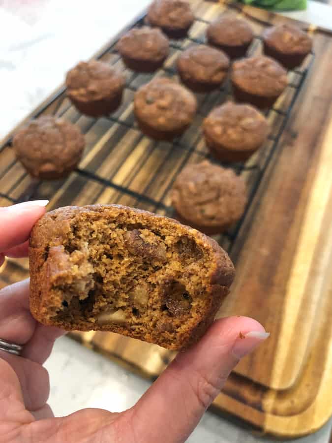 pumpkin muffins with walnuts and raisins
