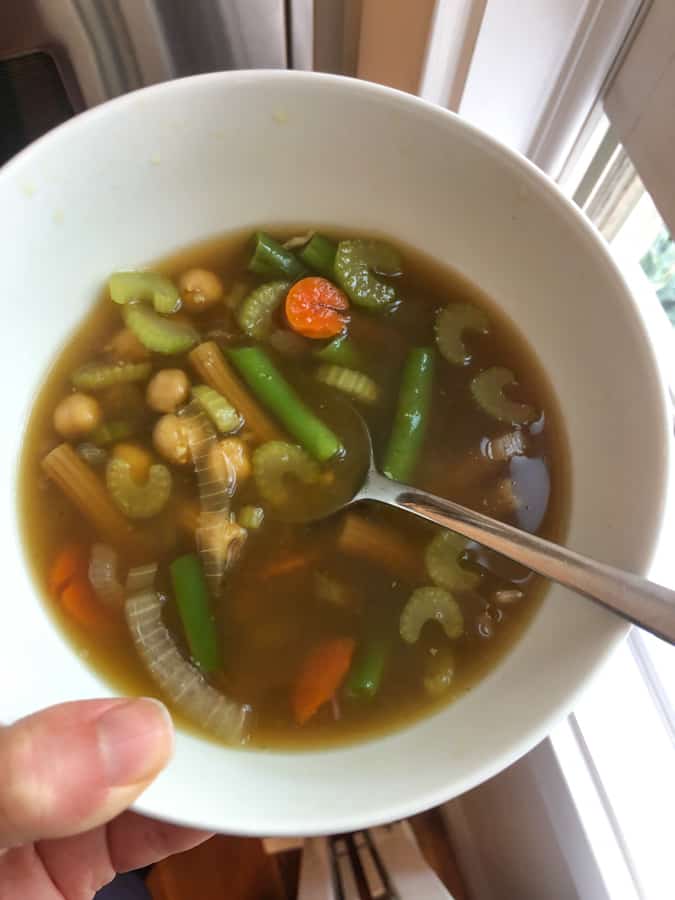 minestrone soup with veggies