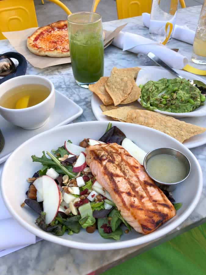 true food kitchen salmon salad and guacamole