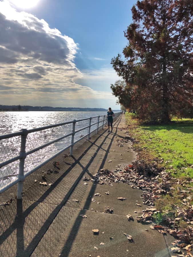 running along hains point