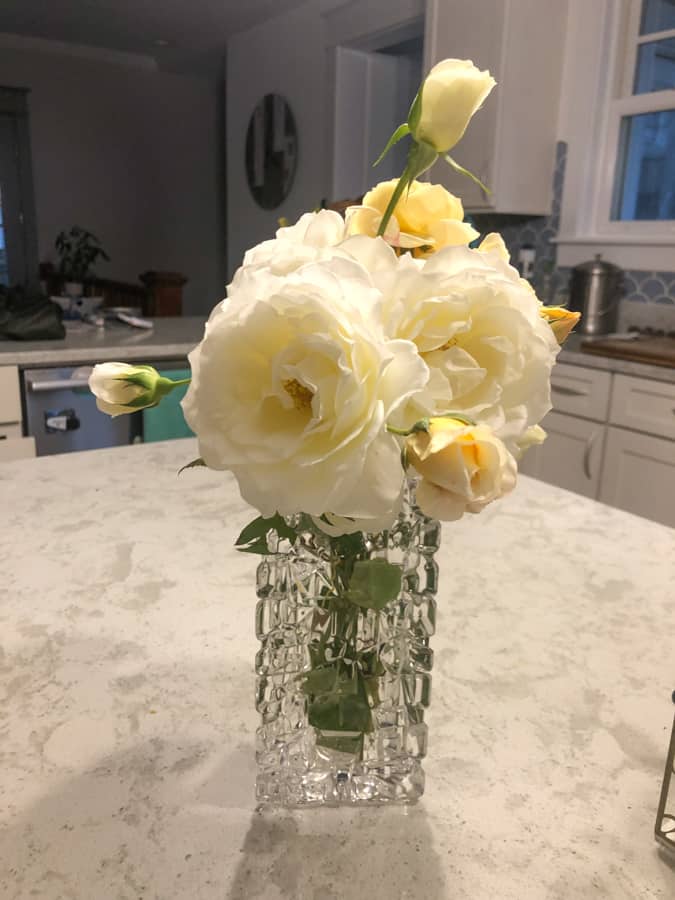 white roses from our garden