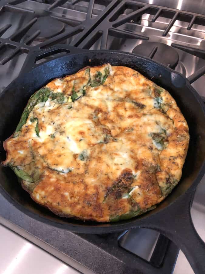 veggie frittata with cheese
