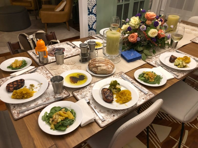 pork chops with squash and broccoli