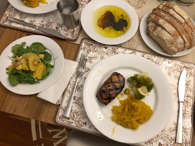 pork chops with squash and broccoli