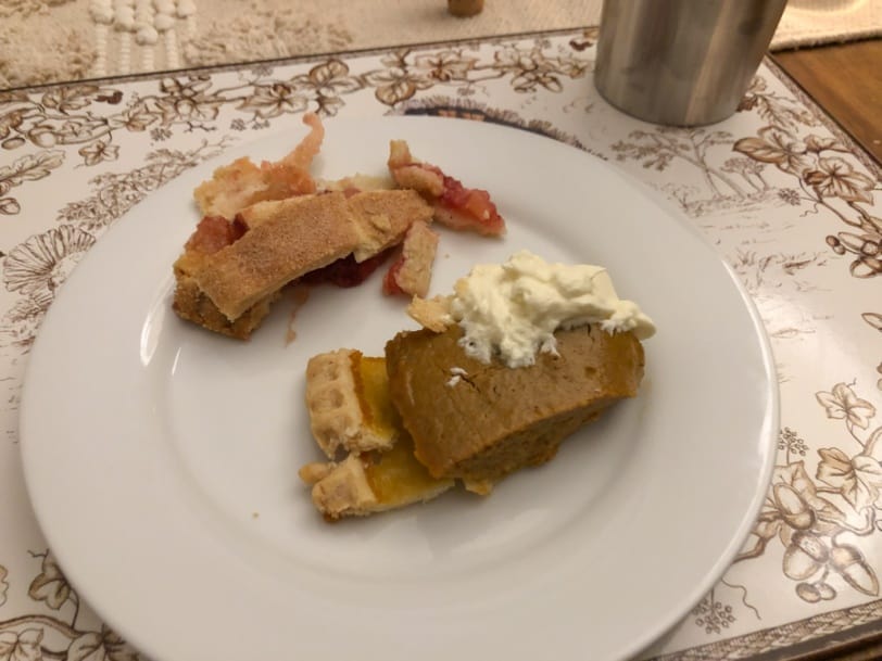 pumpkin pie and cherry apple pie