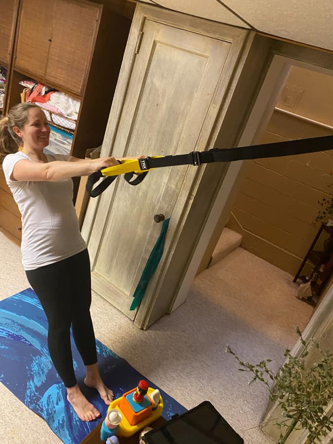 TRX workout at 17 weeks pregnant