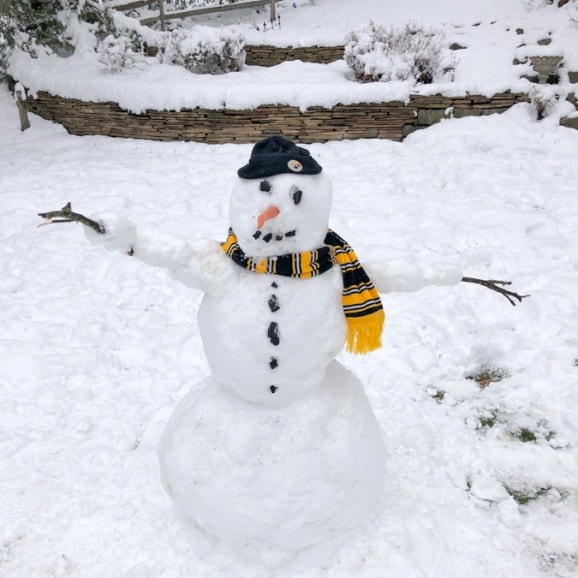 steelers themed snowman