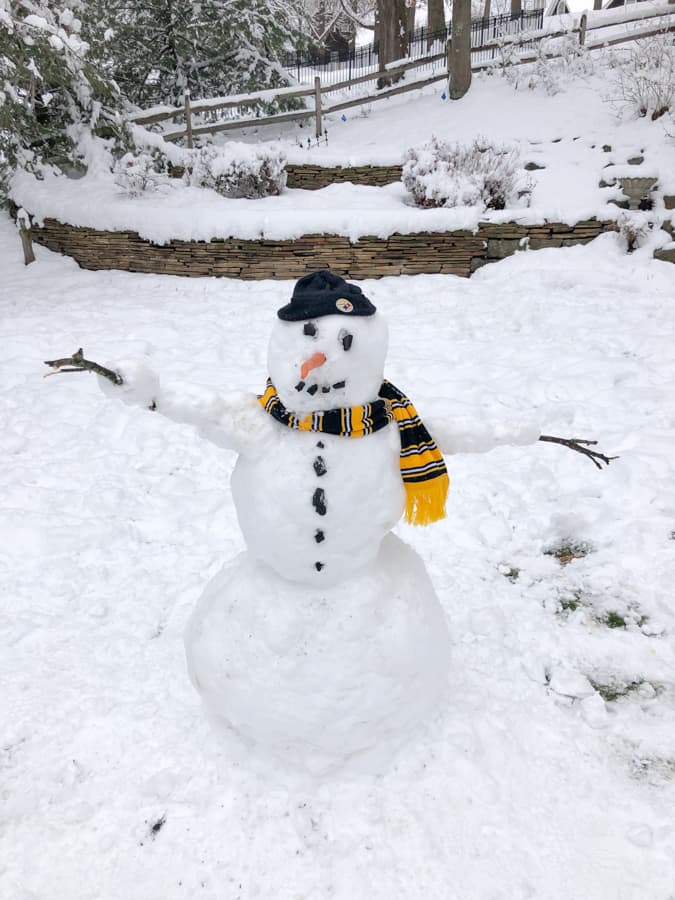 steelers themed snowman
