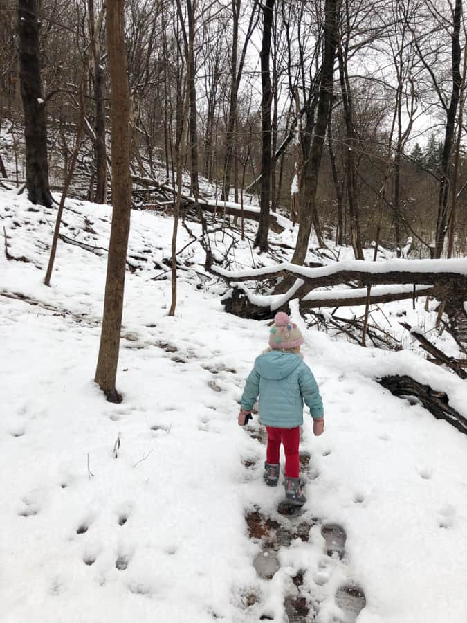 snowy hike