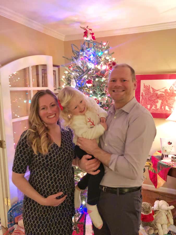 in front of the tree