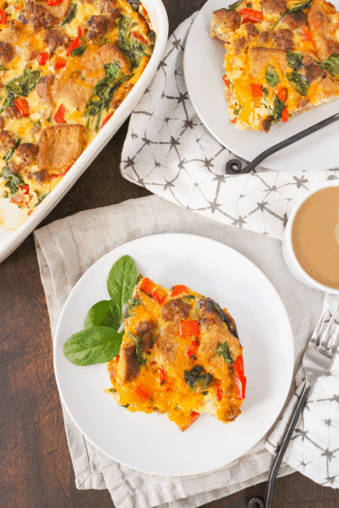 sausage breakfast bake with egg and cheese
