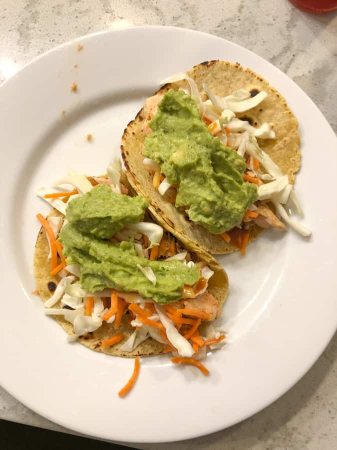 salmon tacos
