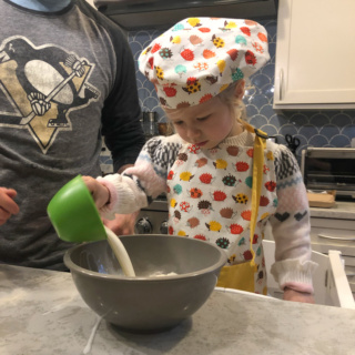 making pancakes