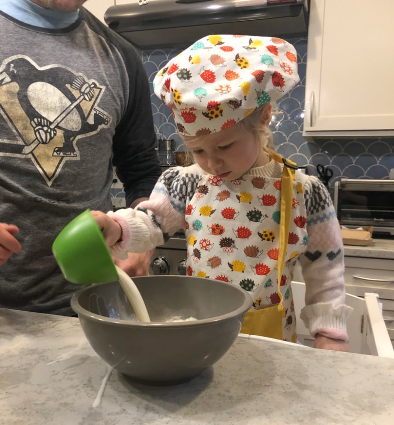 making pancakes