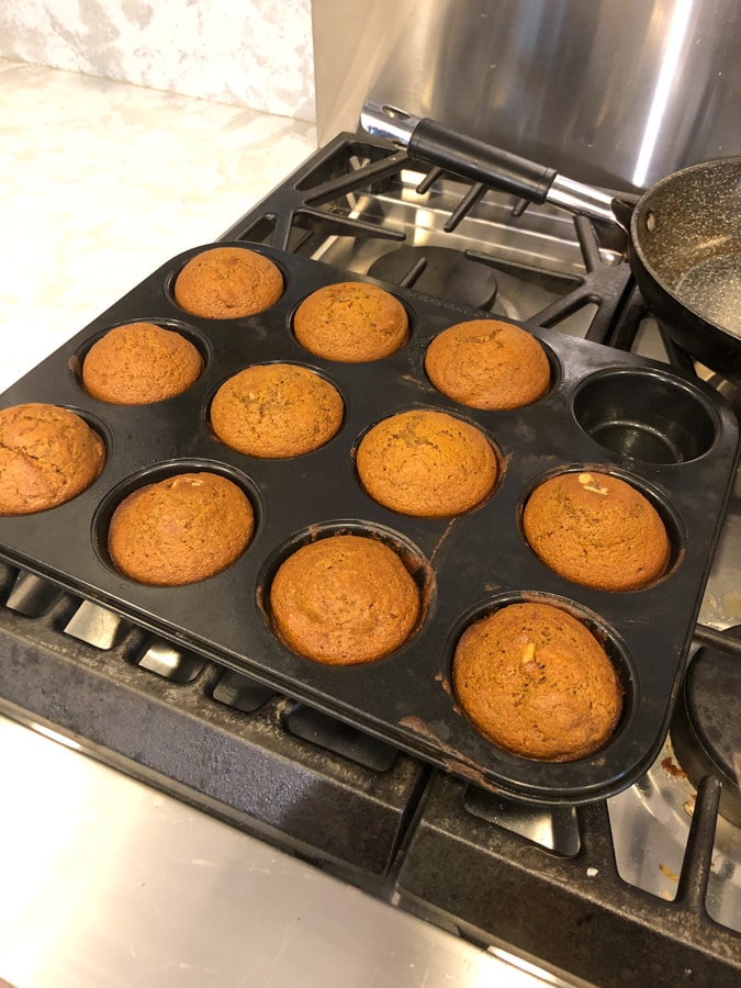 pumpkin muffins with walnuts