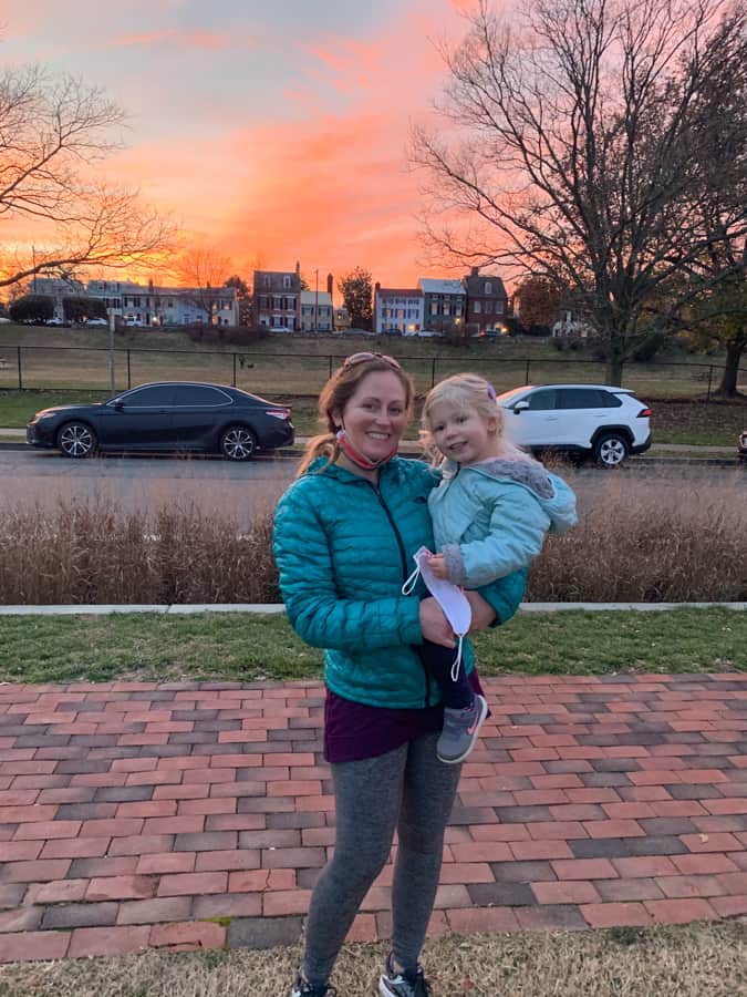 sunset in old town