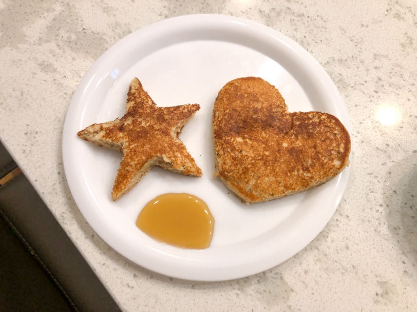 star and heart shaped pancakes