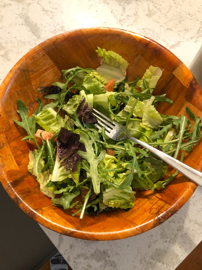 homemade salad with celery