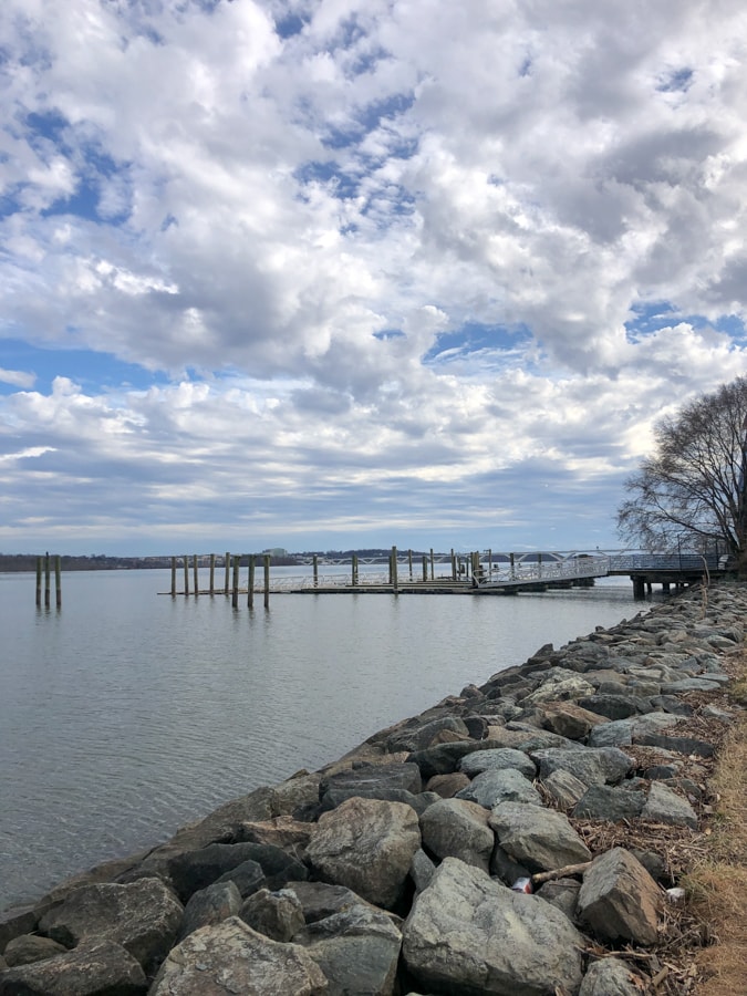 view of the potomac river from old town alexandria