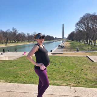 30 weeks pregnant walking by dc monuments