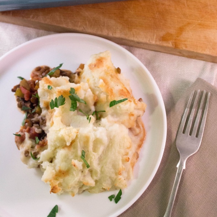 Hearty Vegan Lentil Shepherd's Pie with Mushrooms (Gluten Free)